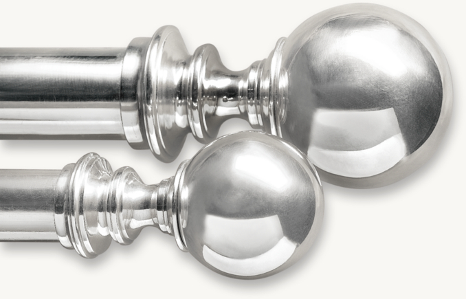 Estate Metal Ball Finials (Set Of 2) 