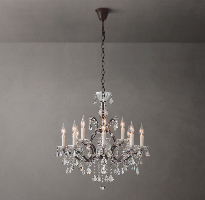 19th C. Rococo Iron & Crystal Chandelier Collection | RH