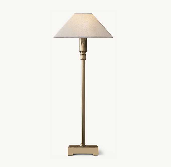 Pyramid Linen Shade Telescoping Table Lamp