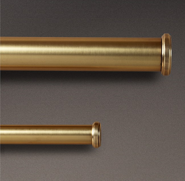antique brass curtain rods