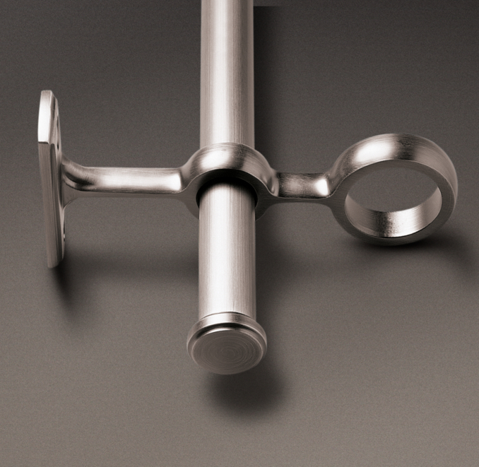 Classic DoubleRod Conversion Kit Antique Silver