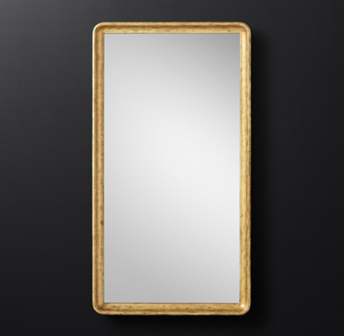 Restoration Hardware Louis Philippe Gilt Leaner Mirror - Transitional -  Bathroom