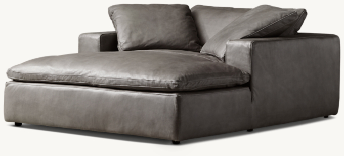Cloud Chaise aus Leder