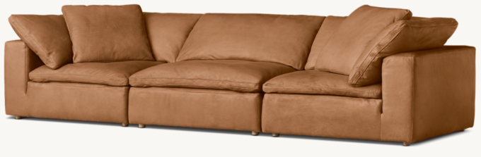 Restoration hardware leather cloud couch discount