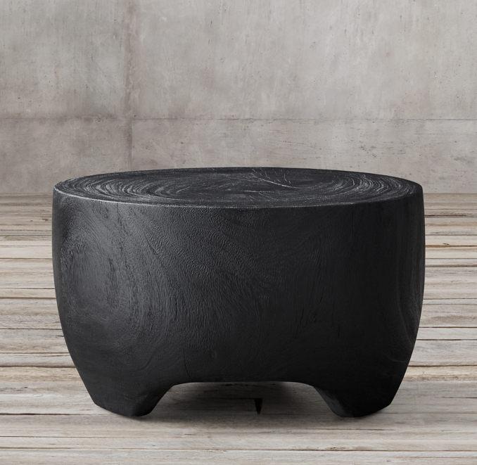 Front view of Suar Wood 23" Low Table 