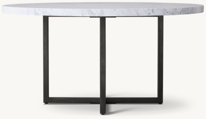 Front view of Torano Marble Round Dining Table 