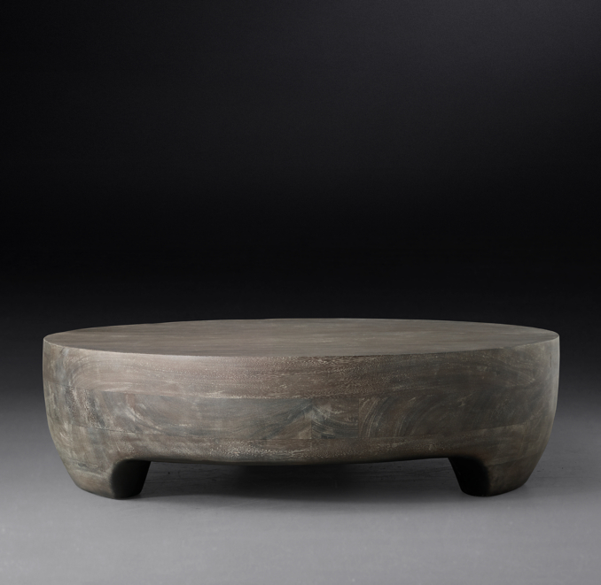 Front view of Suar Wood 48" Low Table 