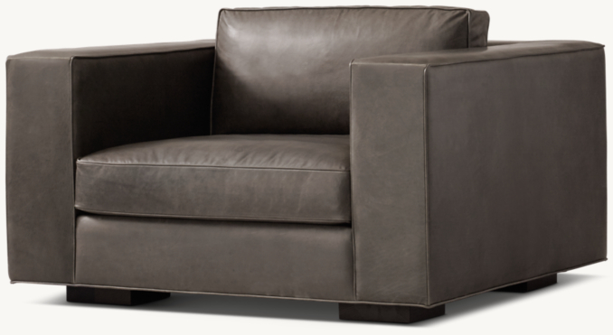 Three Quarter view of Maddox Leather Chair 