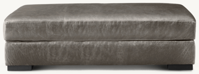 Modena Leather Coffee Ottoman