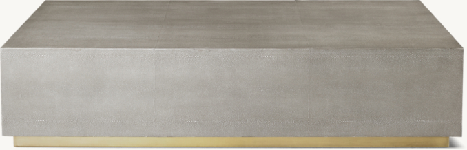 Front view of Graydon Shagreen Plinth Coffee Table 