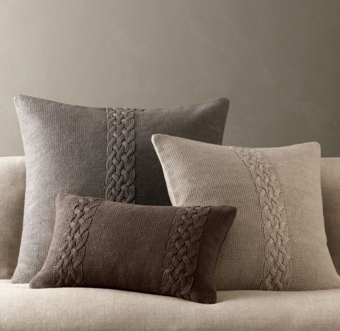 Belgian Linen Knit Pillow Covers