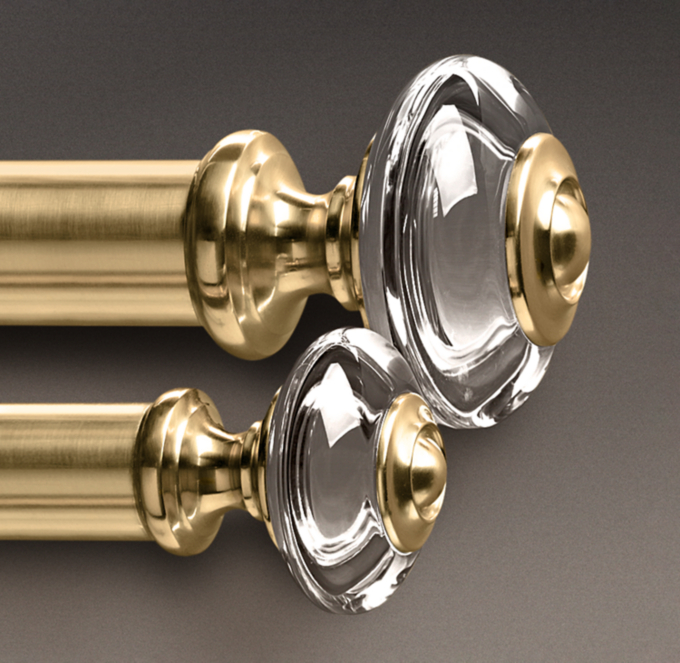 Estate Crystal Knob Finials (Set of 2)