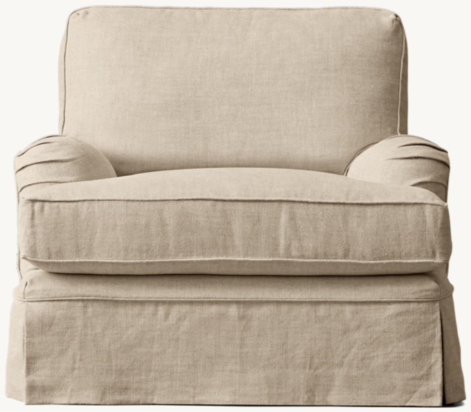 English Roll Arm Slipcovered Chair RH