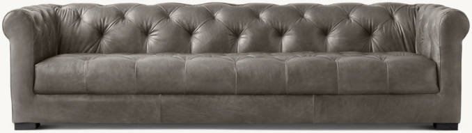 Modena Chesterfield Leather Sofa With Tufted Seat