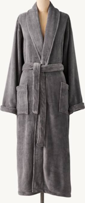 Luxury Plush Long Robe | RH - Graphite Medium (John)
