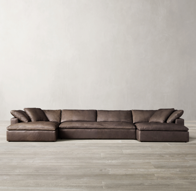 Cloud Leather U-Chaise Sectional