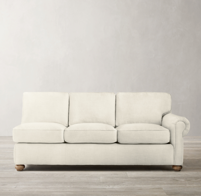 Original Lancaster Leather Three-Seat-Cushion Sofa