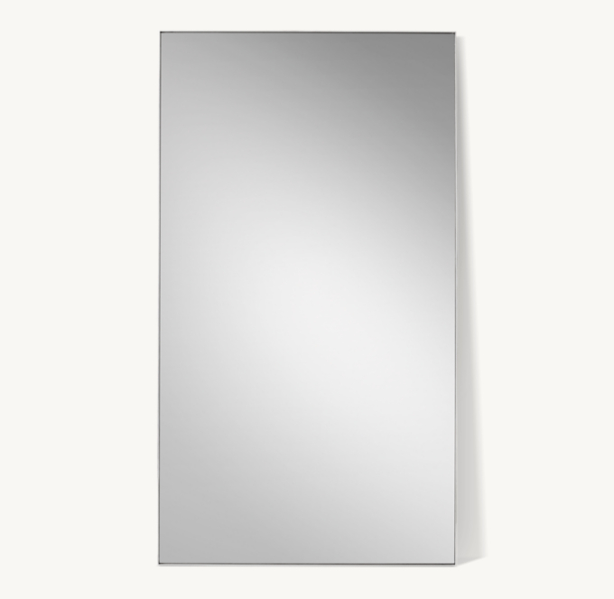 Metal Floating Floor Mirror