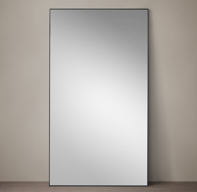 Metal Floating Leaner Mirror