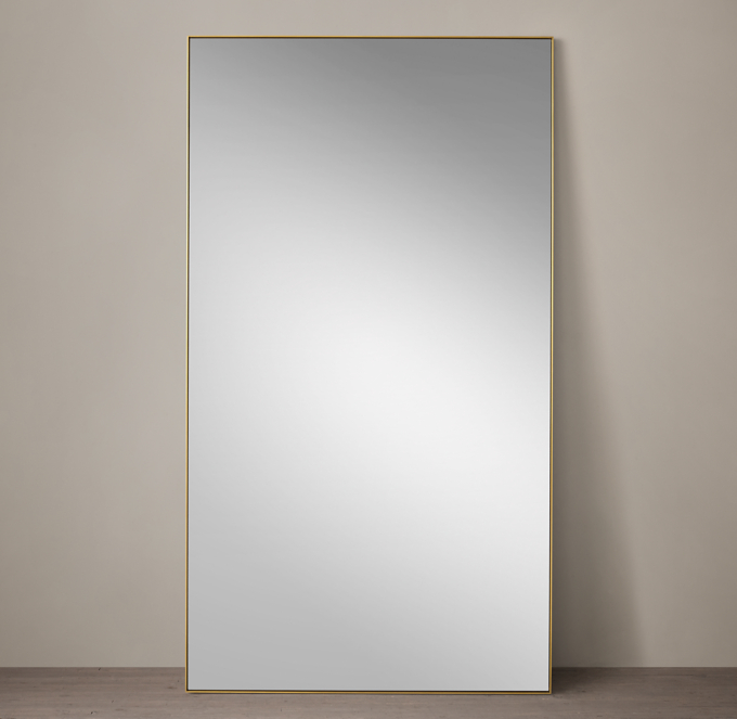Metal Floating Leaner Mirror