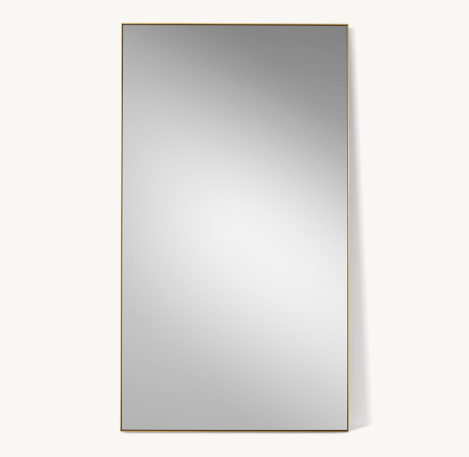 42&#34; x 78&#34; mirror shown in Lacquered Burnished Brass.