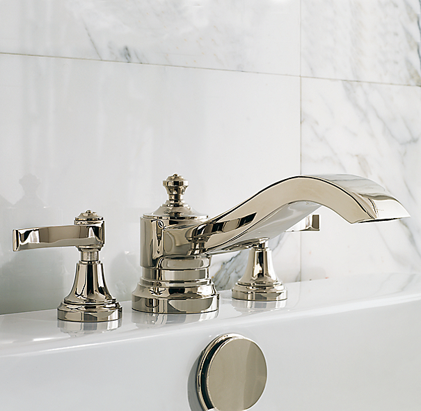 Campaign Deckmount Roman Tub Faucet Set