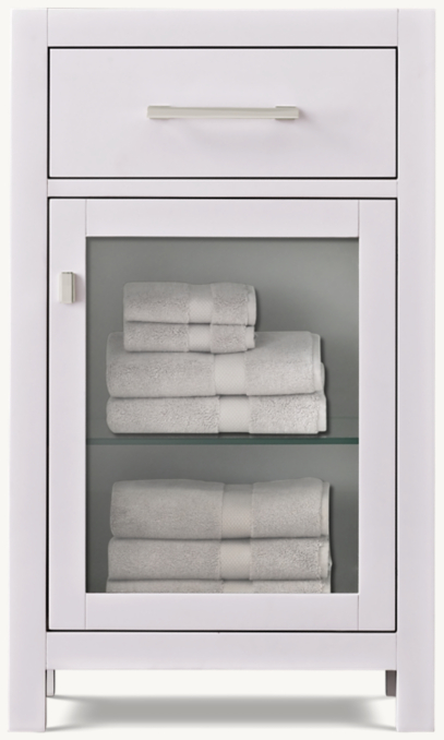 Hutton Glass 34" Single-Drawer Base