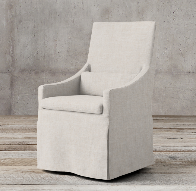 Belgian Slope Arm Slipcovered Armchair