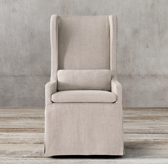 Replacement Slipcover For Belgian Wingback Slipcovered Armchair