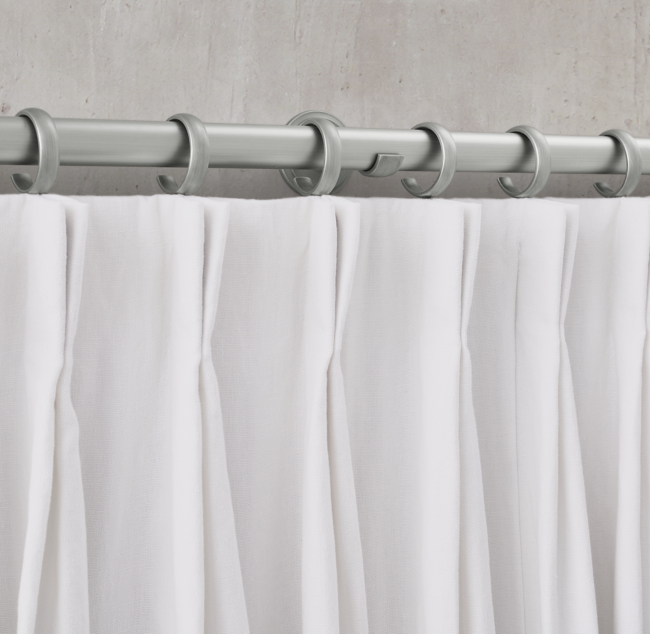 Estate C Loop Drapery Rings Set Of 7 Silver
