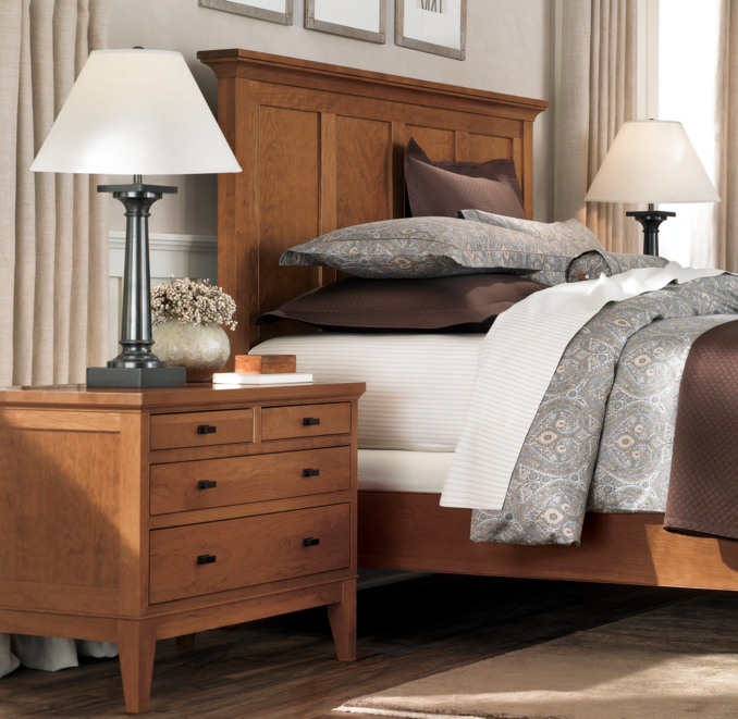 Turner 4Drawer Closed Nightstand Natural Cherry