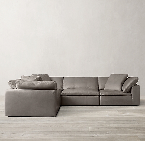 Cloud Modular Collection Rh, The Cloud Leather Sectional Sofa