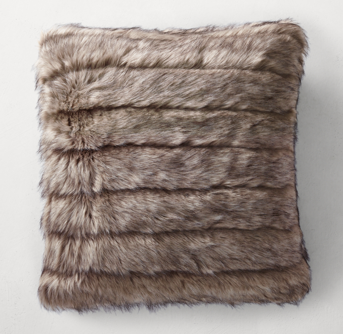 Channel Faux Fur Floor Cushion