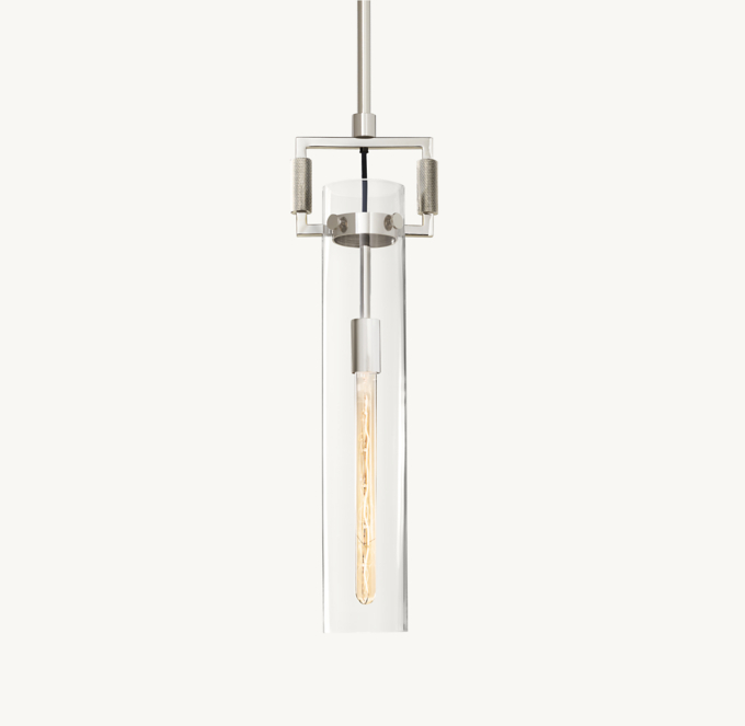 Machinist Glass Cylinder Pendant