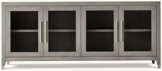 Graydon Shagreen Glass 4-Door Sideboard