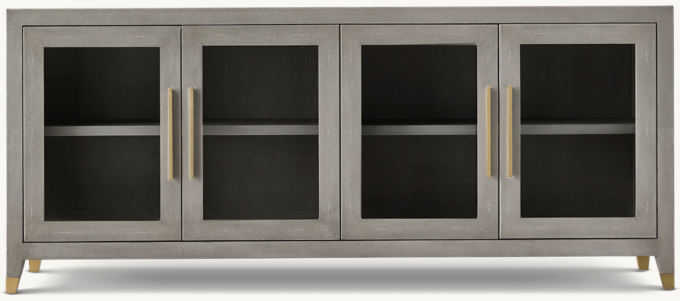 Graydon Shagreen Glass 4-Door Sideboard