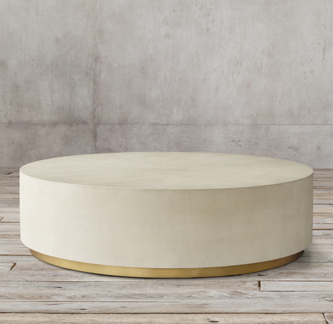 Graydon Shagreen Plinth Round Coffee Table