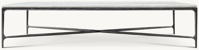 Front view of Thaddeus Marble Coffee Table 