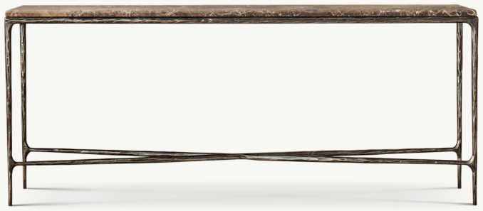 Shown in Brown Emperador Marble/Forged Bronze.