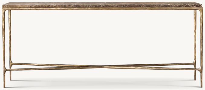 Shown in Gold Emperador Marble/Forged Brass.