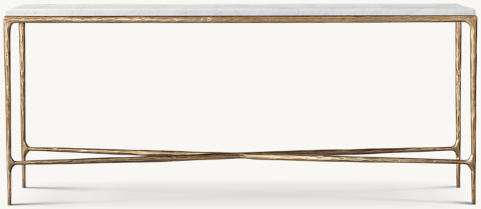 Thaddeus glass store rectangular console table