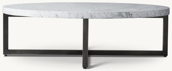 Front view of Torano Marble Round Coffee Table 