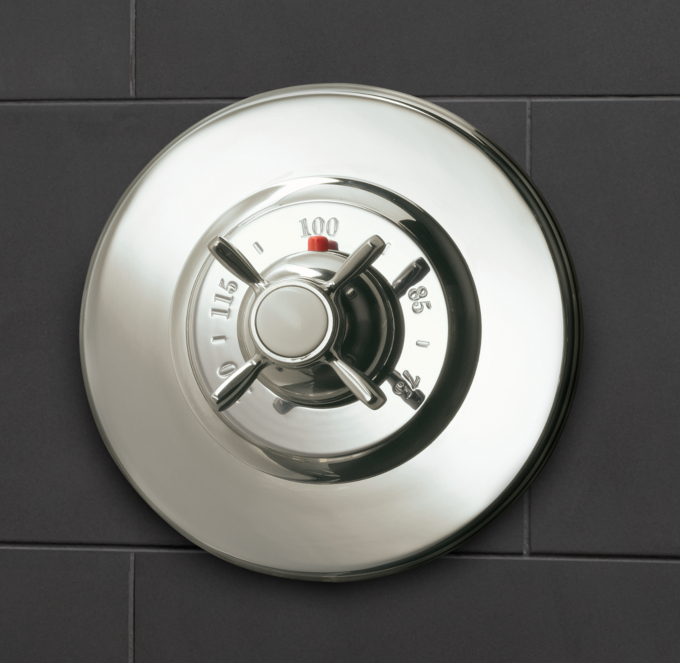 Vintage Cross-Handle Thermostatic Shower Valve & Trim Set