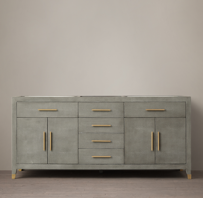 Graydon Shagreen Double Vanity Base