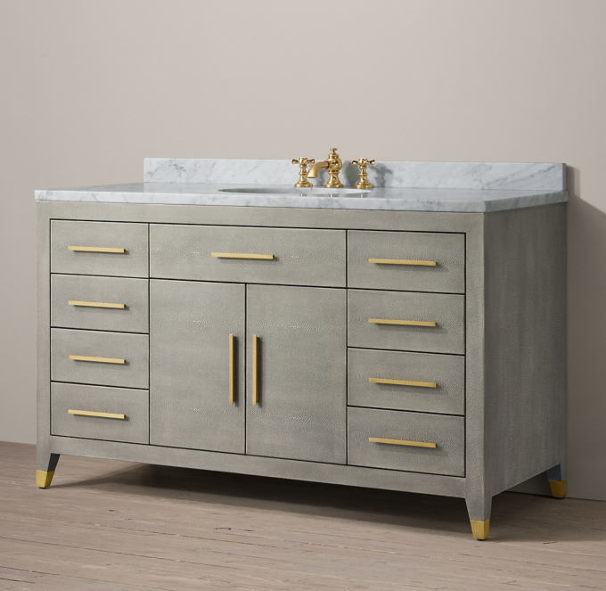 Graydon Shagreen Single Extra-Wide Vanity