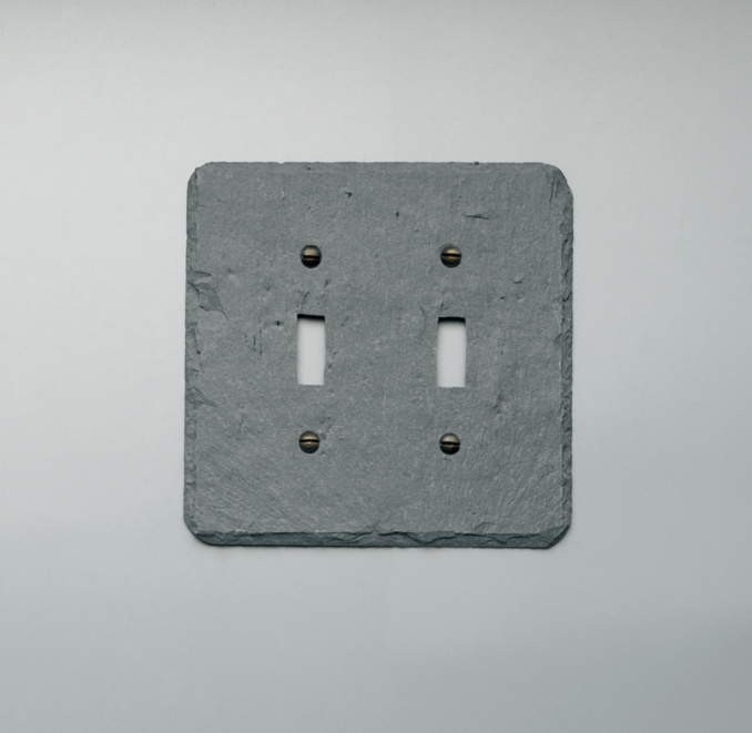 Slate Double Switch Plate