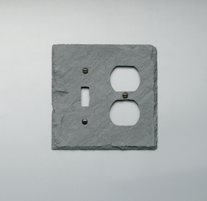 Slate Single Switch and Socket Plate