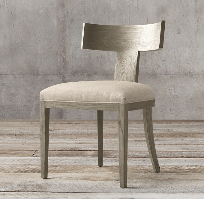 Contemporary Klismos Fabric Side Chair