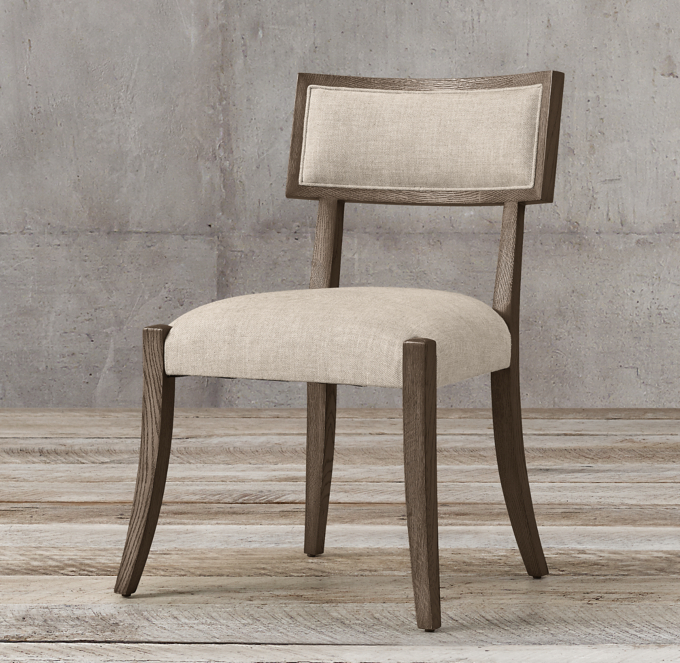 Classic Klismos Fabric Side Chair