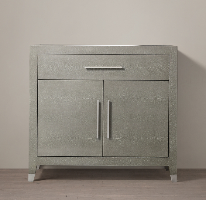 Graydon Shagreen Single Vanity Base